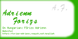 adrienn forizs business card